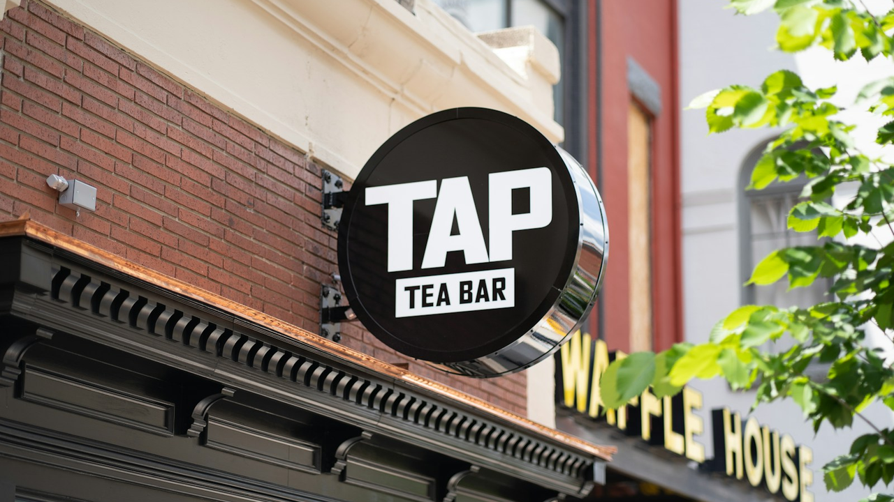 Beer-related signage on a brick building in downtown Wilmington